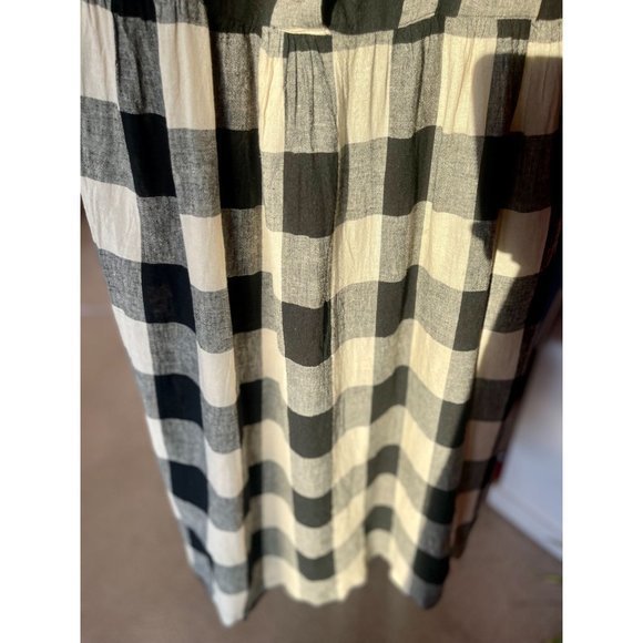 NWT Urban Outfitters Natalie Checkered Print Linen Midi Dress - Size XS - Picture 11 of 14